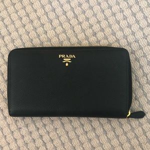 Prada large saffiano wallet